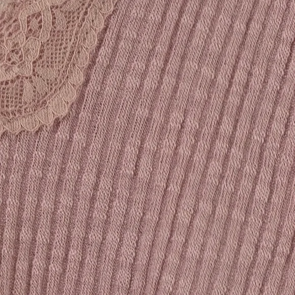 POL Wendy Lace Ribbed Tank Soft Pink Boho Coquette Boutique NWT Small - Picture 4 of 8